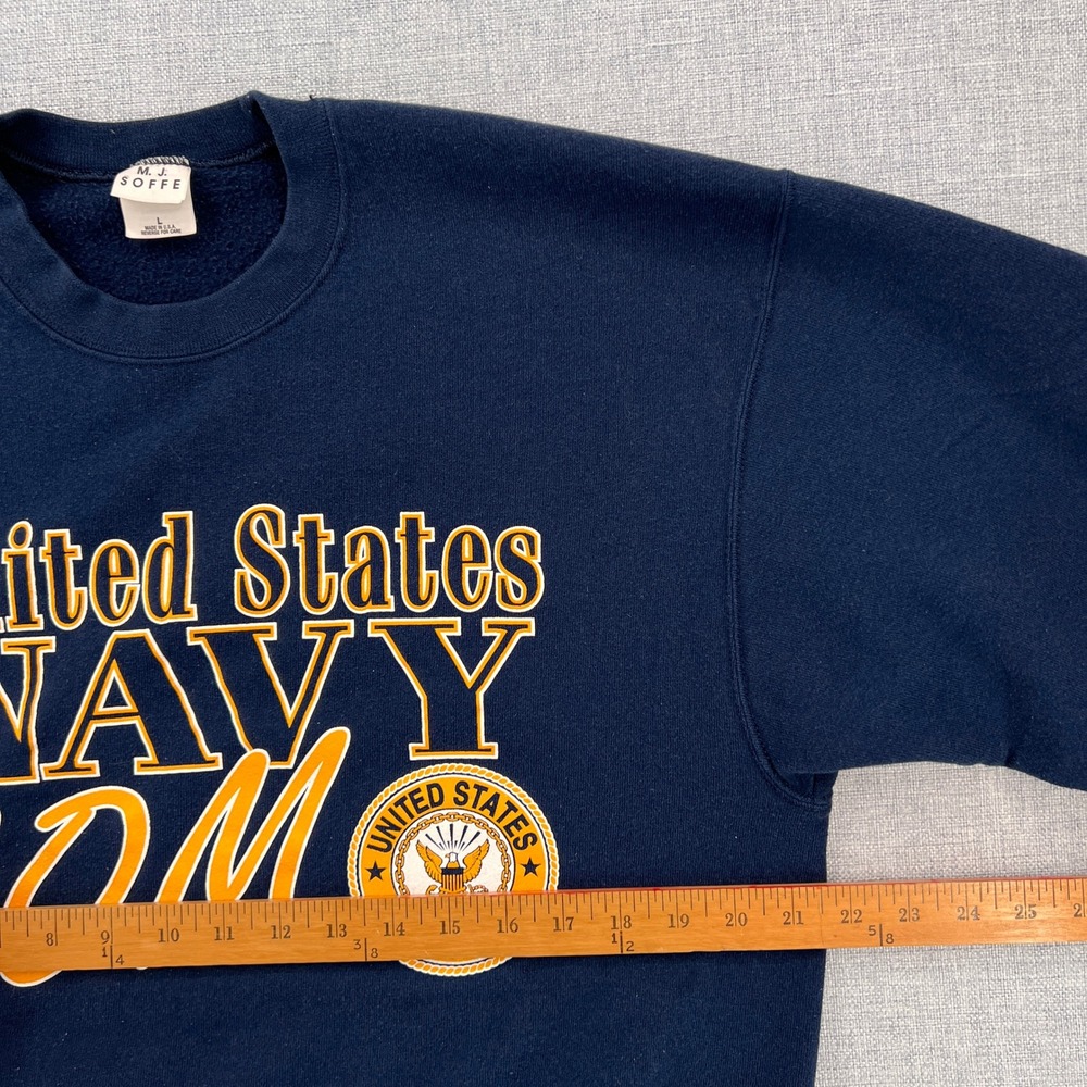 VTG 90s MJ Soffe United States Navy Mom Sweatshirt Women Large Made in USA - Picture 6 of 9
